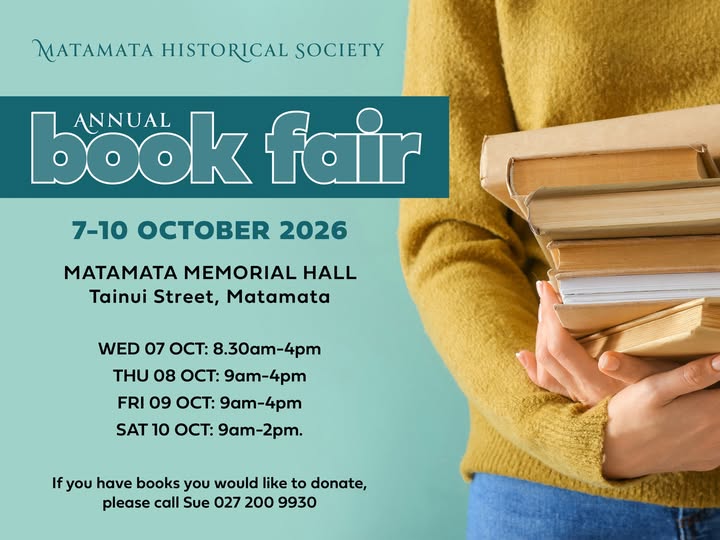 Firth Tower Reserve and Museum isa drop off point for donated books for the Matamata Historical S...