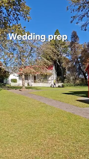 Weddings here at Firth Tower Reserve and Museum.  There's a lot of behind the scenes prep before ...